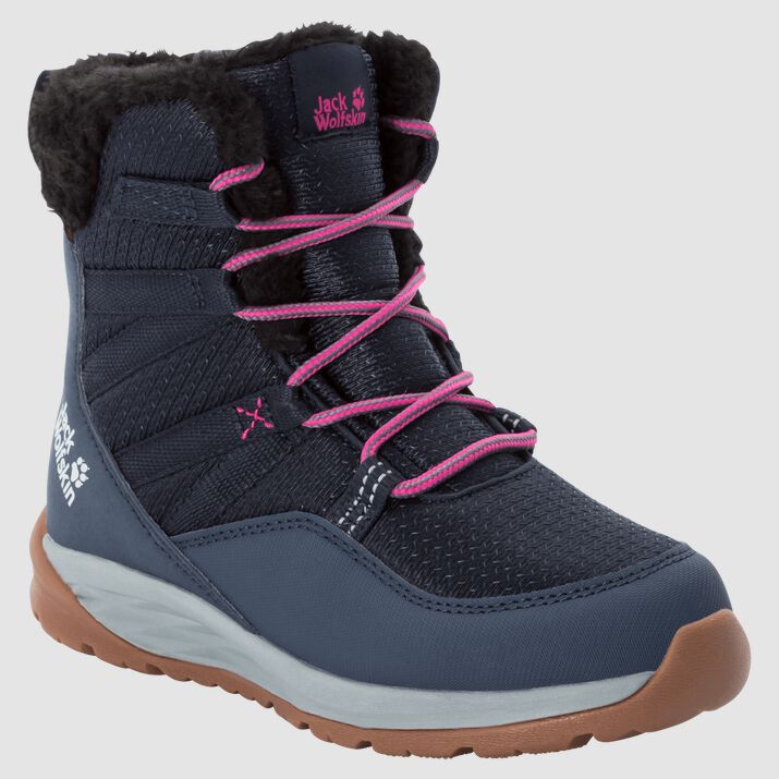 Botas Invierno Jack Wolfskin Polar Wolf Texapore High Niños Azules Oscuro/Grises Mexico-7958342